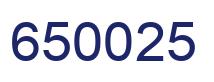 Número 650025 imagen azul
