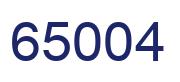 Number 65004 blue image