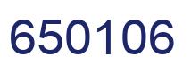 Number 650106 blue image