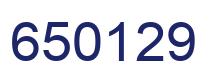Number 650129 blue image