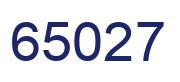 Number 65027 blue image