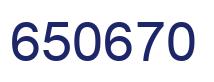 Number 650670 blue image