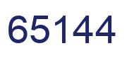 Number 65144 blue image