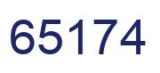 Number 65174 blue image