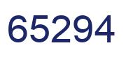 Number 65294 blue image