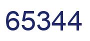 Number 65344 blue image