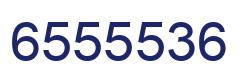 Number 6555536 blue image