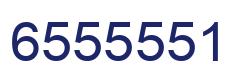 Number 6555551 blue image