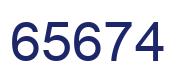 Number 65674 blue image