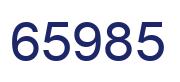 Number 65985 blue image