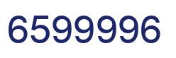 Number 6599996 blue image