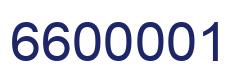 Number 6600001 blue image