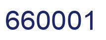 Number 660001 blue image