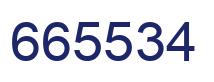 Number 665534 blue image
