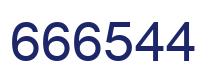 Number 666544 blue image