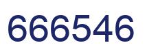 Number 666546 blue image