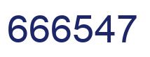 Number 666547 blue image