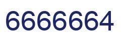 Number 6666664 blue image