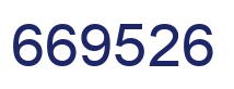 Number 669526 blue image
