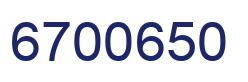 Number 6700650 blue image