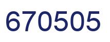 Number 670505 blue image