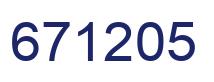 Number 671205 blue image