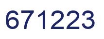 Number 671223 blue image