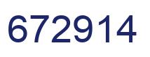 Number 672914 blue image