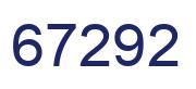 Number 67292 blue image