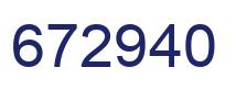 Number 672940 blue image