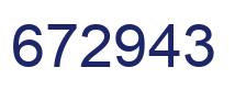 Number 672943 blue image