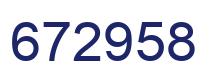 Number 672958 blue image