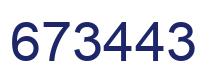 Number 673443 blue image