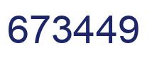 Number 673449 blue image