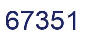 Number 67351 blue image