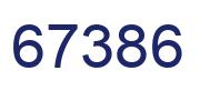 Number 67386 blue image