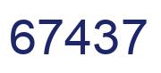 Número 67437 imagen azul