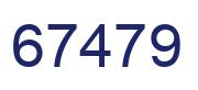 Número 67479 imagen azul