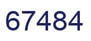 Number 67484 blue image