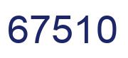 Number 67510 blue image