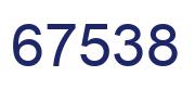 Number 67538 blue image
