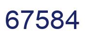 Number 67584 blue image