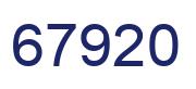 Number 67920 blue image