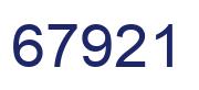 Number 67921 blue image
