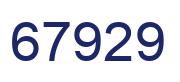 Number 67929 blue image