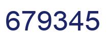 Number 679345 blue image