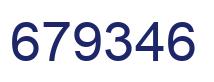 Number 679346 blue image