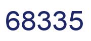 Number 68335 blue image