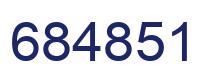 Number 684851 blue image