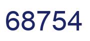 Number 68754 blue image